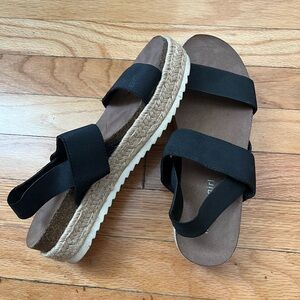 Madden Girl Black Espadrille Sandals